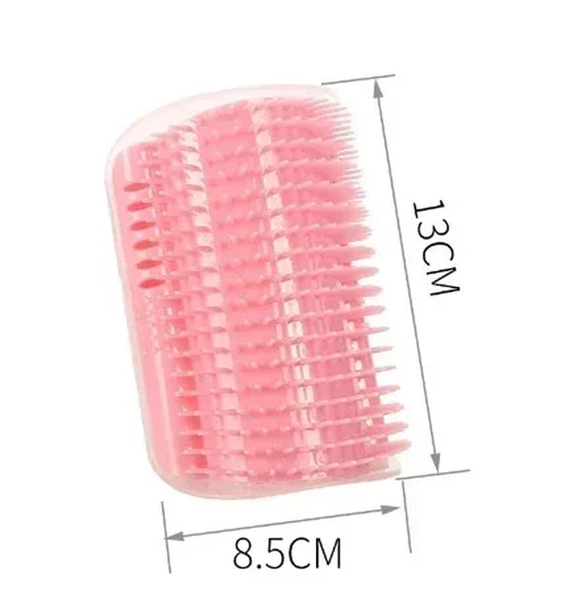 Cat Corner Brush Comb Massager for Cat Arch Plastic Scratcher Remove Hair Comb Grooming with Catnip Cat Self Cleaning Cat Supply